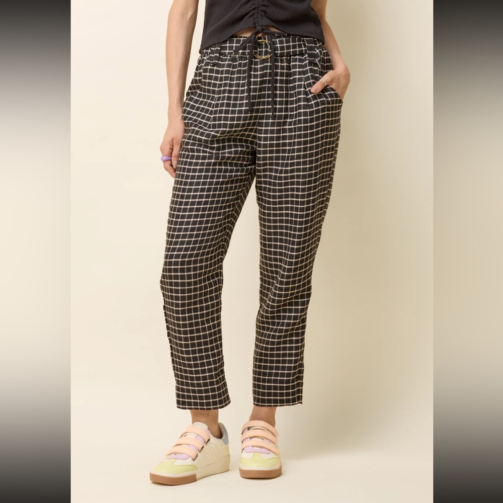 NWT Cokluch Black and White Checkered Women's Trousers made in Canada 🇨🇦